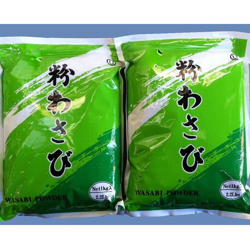Export Retail Wasabi Powder 1kg Mini Carton 10 Bags Per Carton Wholesale Private Label Spicy Powder